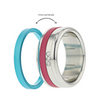 Anillo mood intercambiable con 3 diamantes