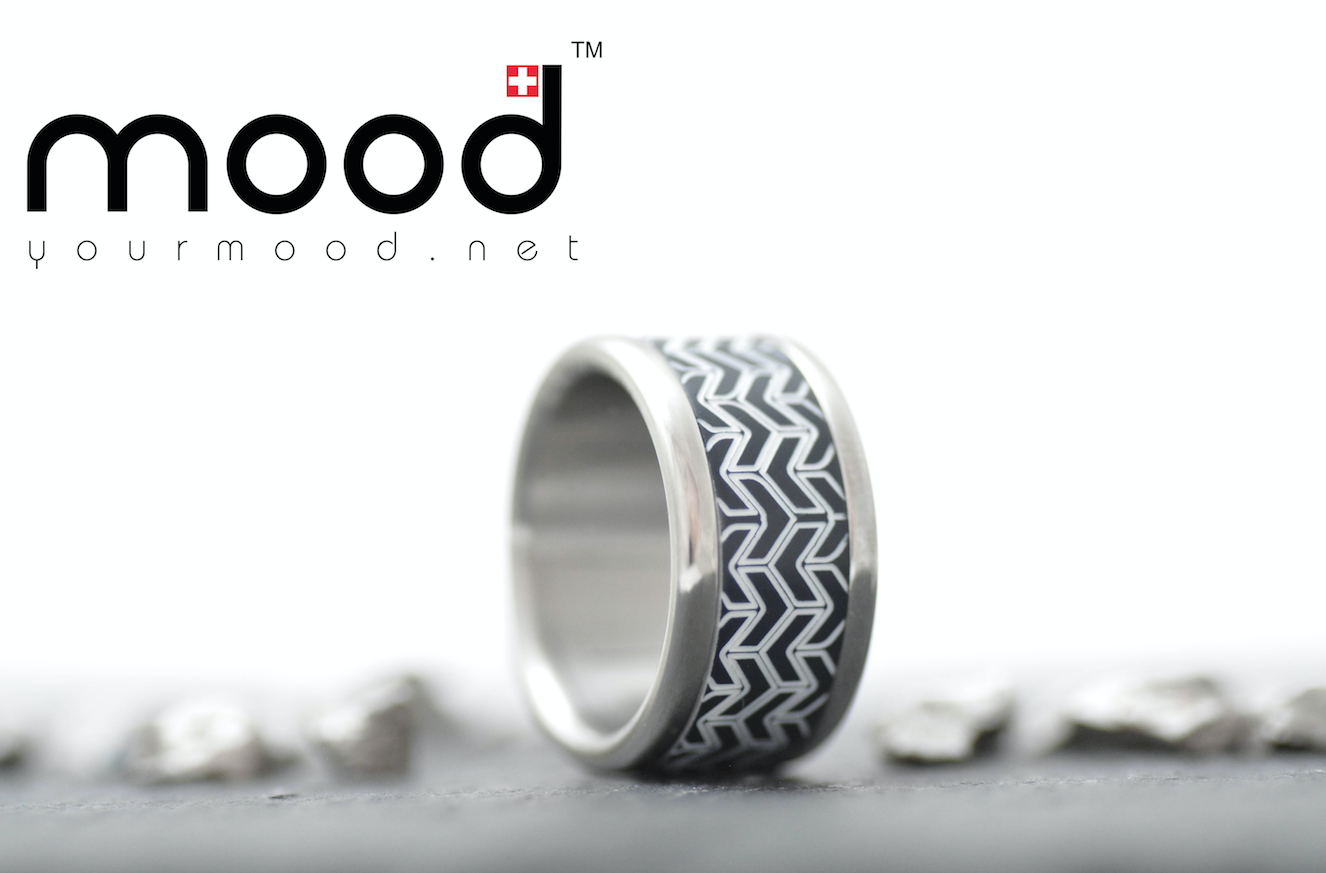 Addon acetato anthracite(negro)/blanco "Boomerang"