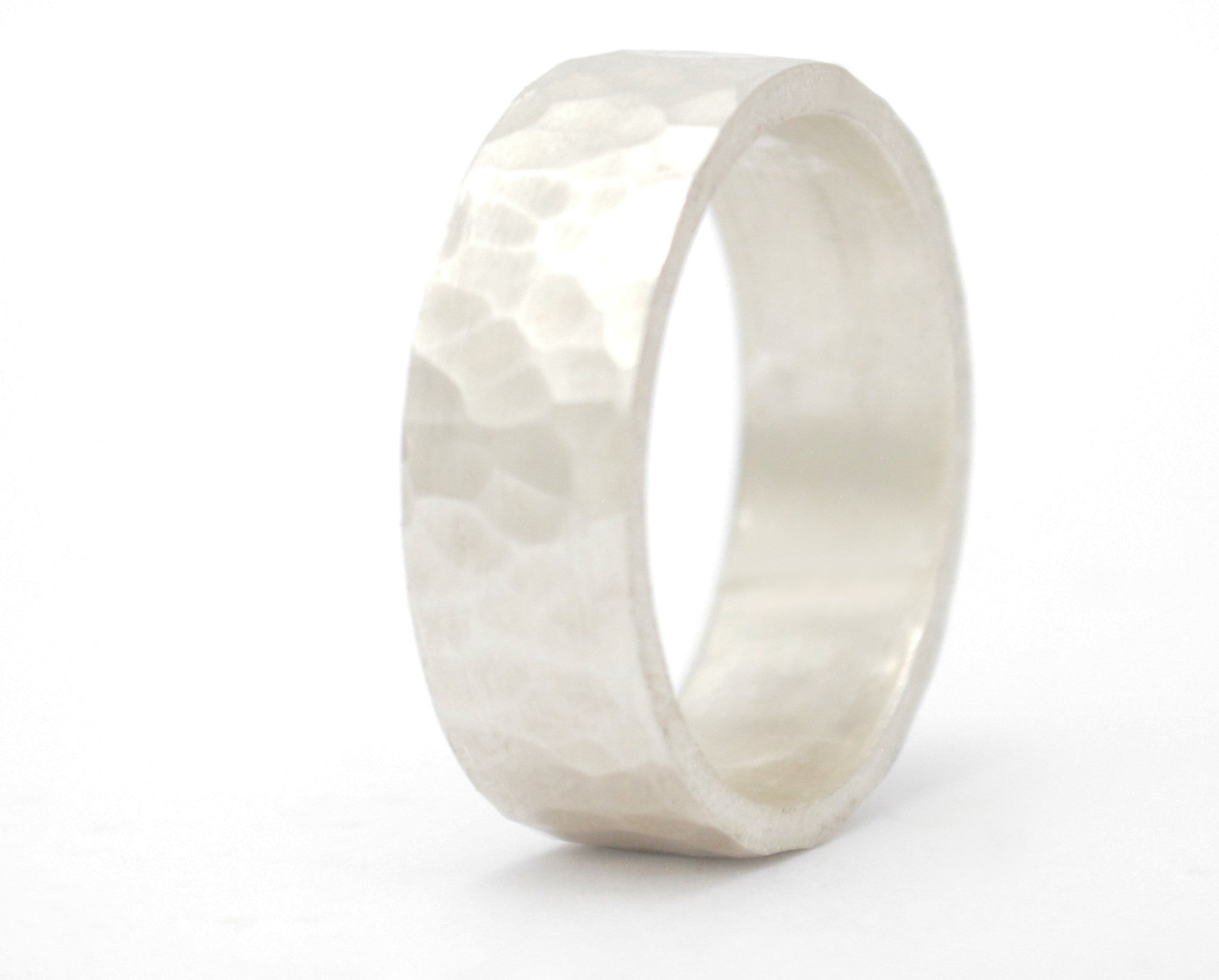 Addon de plata martillada para anillo personalizable mood